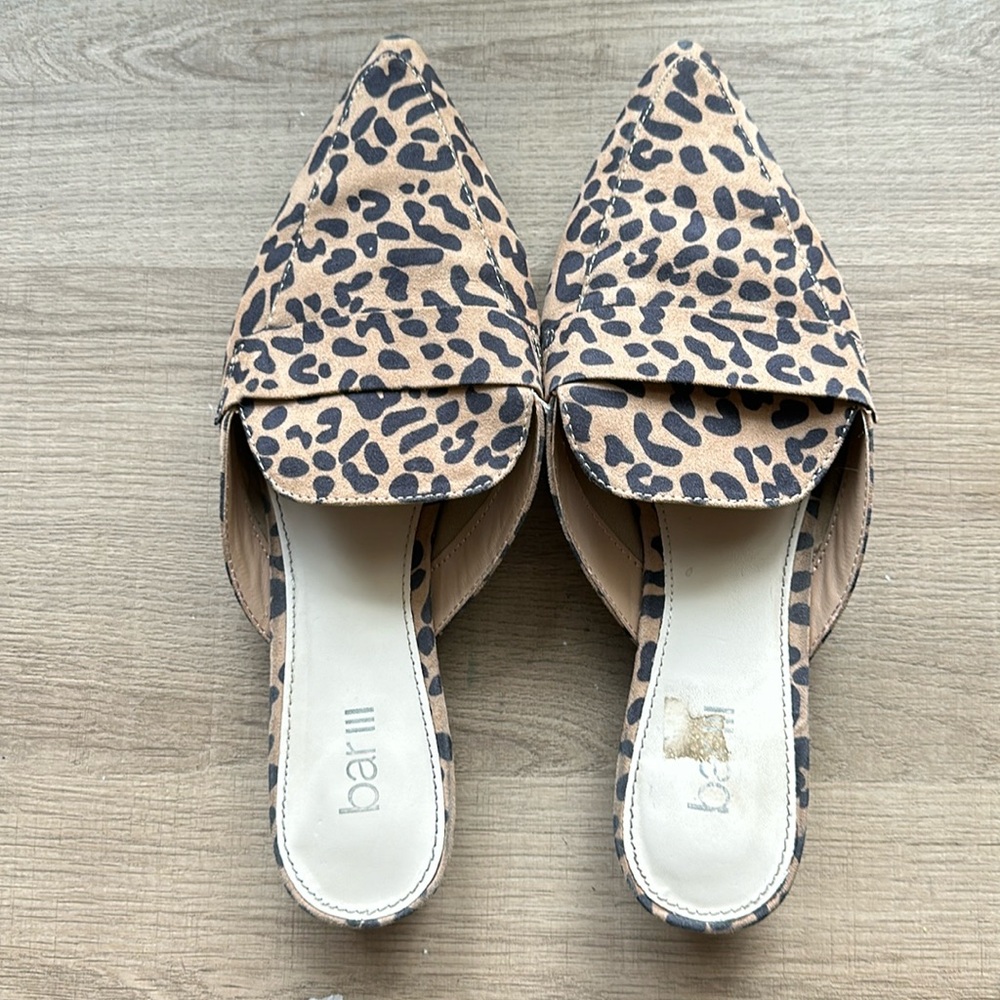Bar III Animal Print Mules